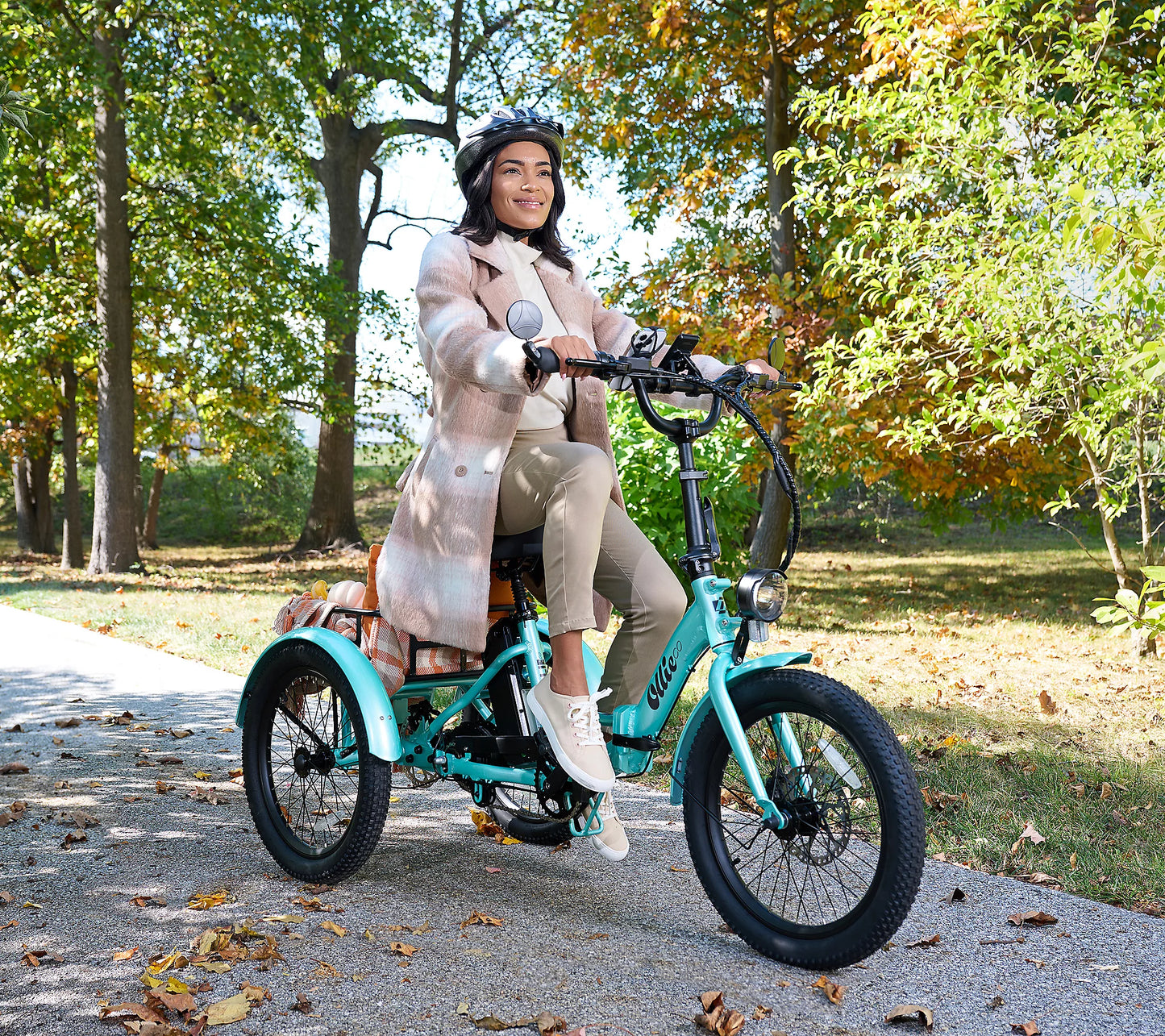 Soon to be sold out!!Last Day For ClearanceOllie Leo Electric Trike with 500W_Motor & 20MPH Speed w/ Accessories