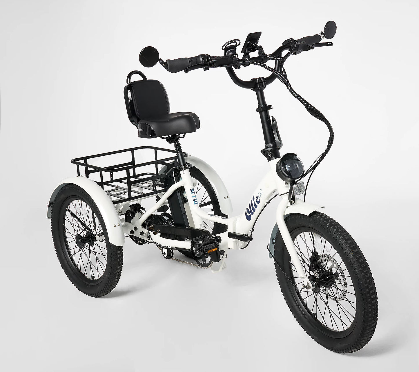 Soon to be sold out!!Last Day For ClearanceOllie Leo Electric Trike with 500W_Motor & 20MPH Speed w/ Accessories