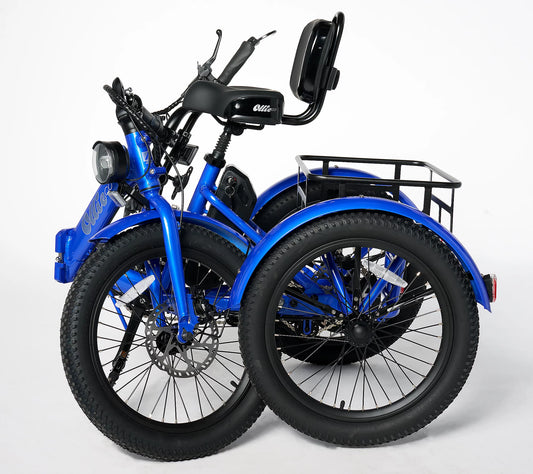 Soon to be sold out!!Last Day For ClearanceOllie Leo Electric Trike with 500W_Motor & 20MPH Speed w/ Accessories