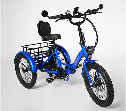 Soon to be sold out!!Last Day For ClearanceOllie Leo Electric Trike with 500W_Motor & 20MPH Speed w/ Accessories